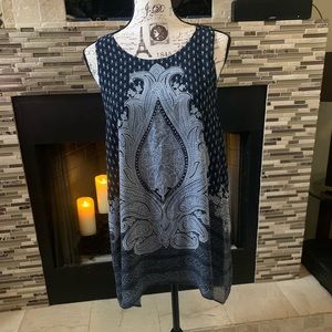 Max studio blue tunic tank size XL